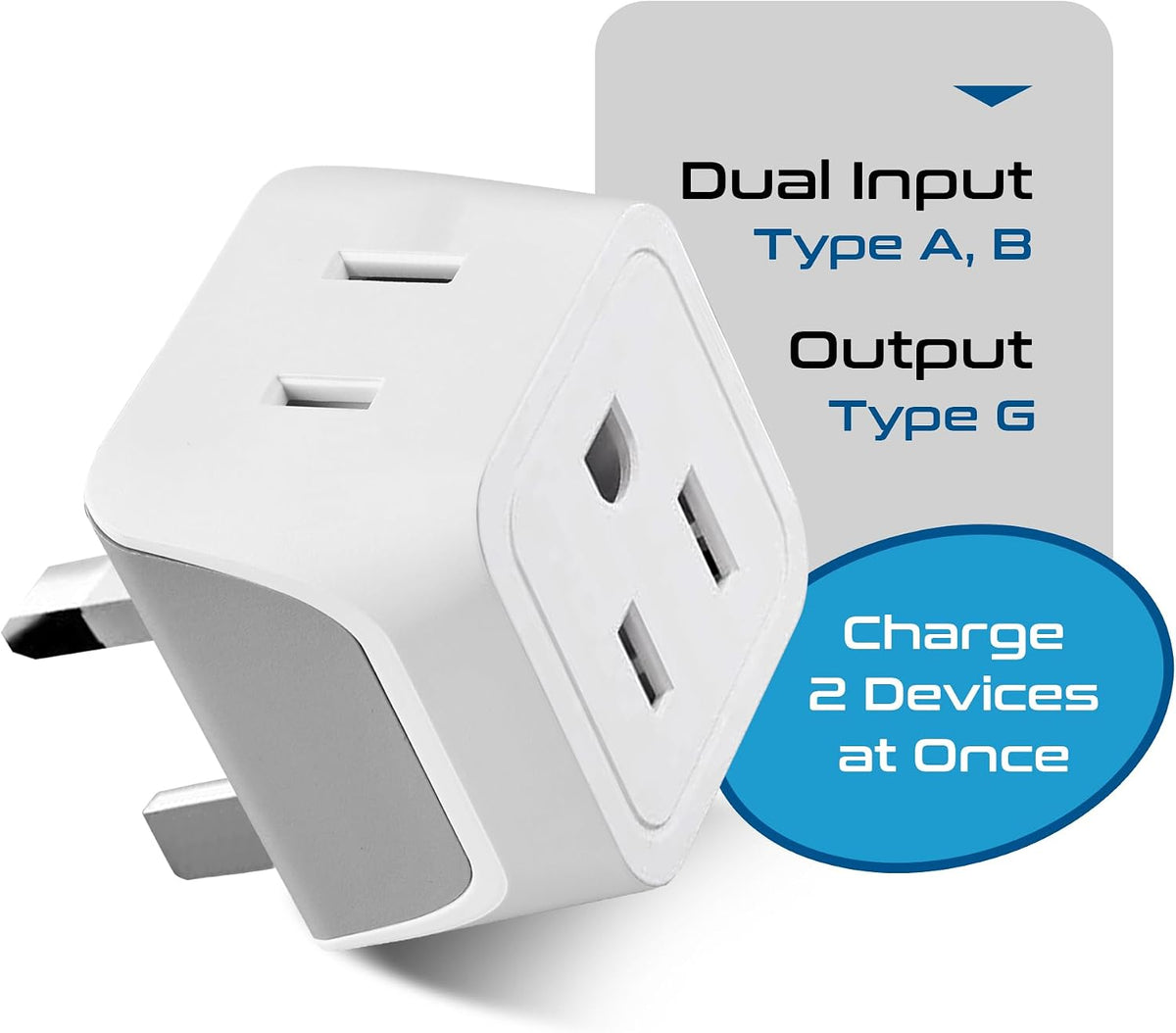 Ceptics 45W Universal Travel Adapter w/ 3 USB-A, 2 USB-C & Universal Input
