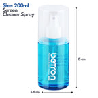Betron Screen Cleaner Spray Kit with Cloth for TV, Laptop, Monitor, 500ml