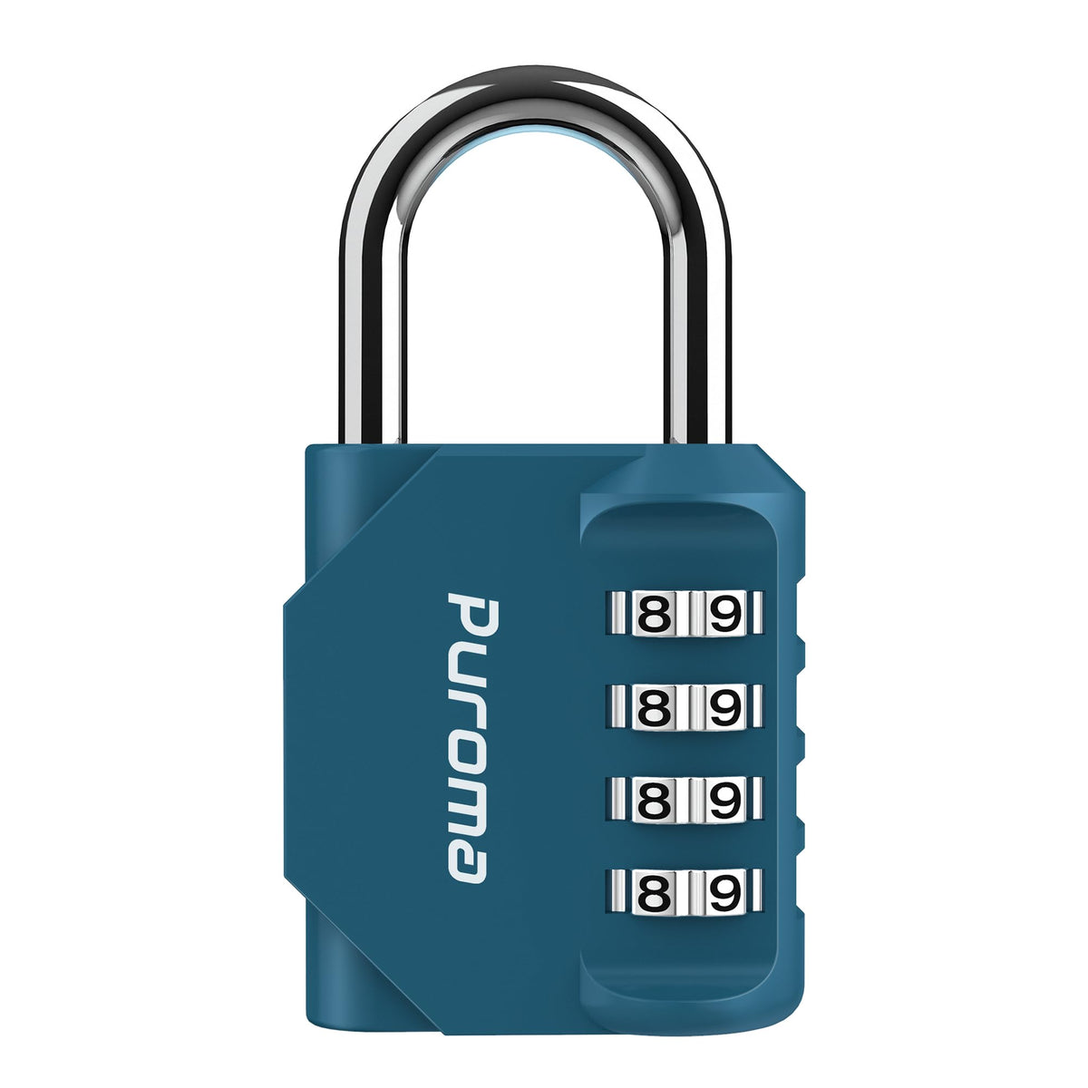 Puroma 2 Combination Lock Locker 4 Digits Combo Padlock Gym Silver & Black