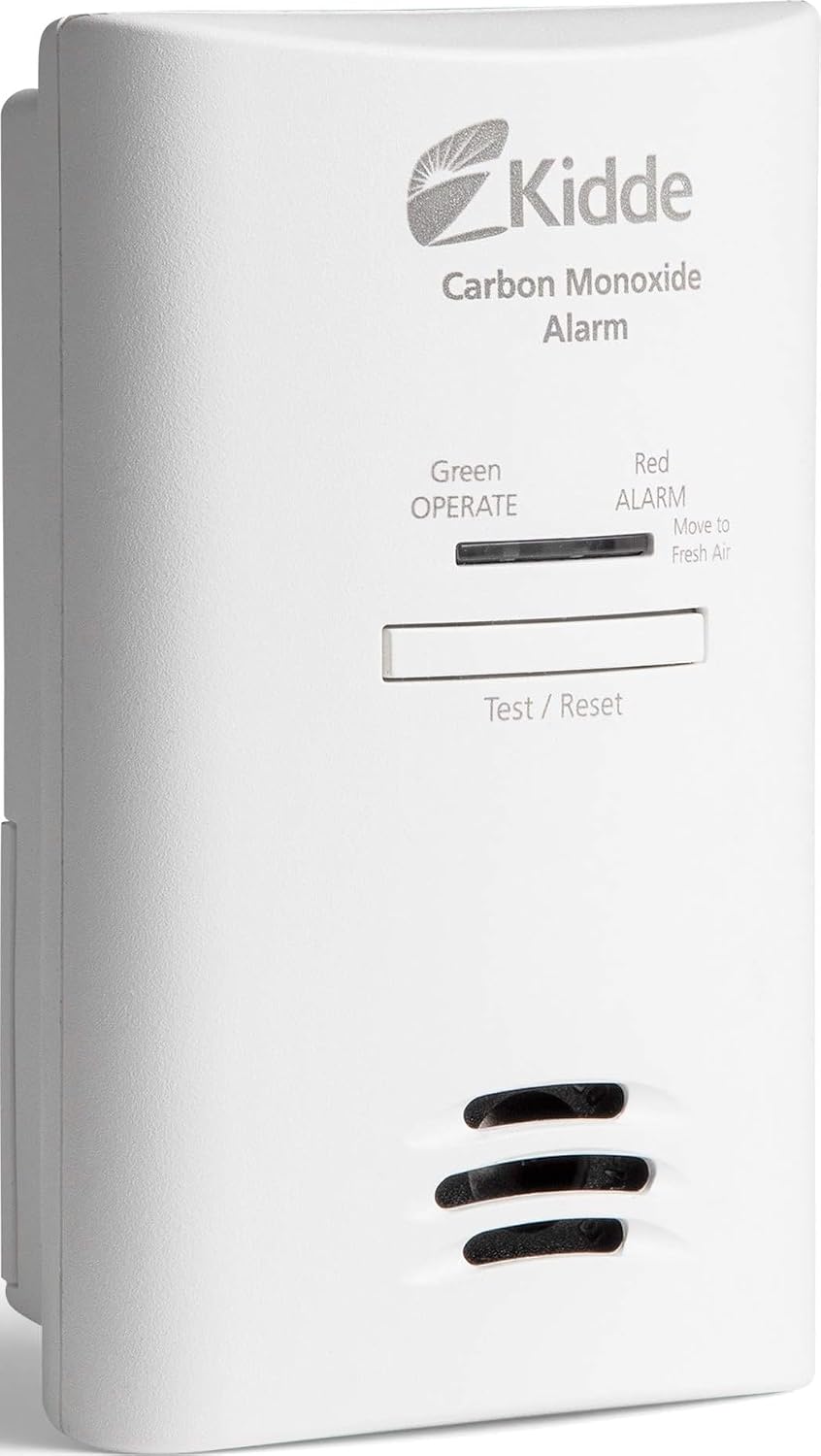 Kidde Carbon Monoxide Detector, Plug-in Carbon Monoxide Detector with AA Battery Backup, 85 dB Alarm, LED Status Light Indicators, 3rd Edition