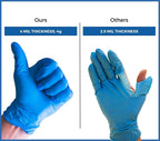 Surgicals Powder Free Nitrile Gloves, Food Grade, Hand Disposable Gloves - 100 Count - Blue (100, Large)