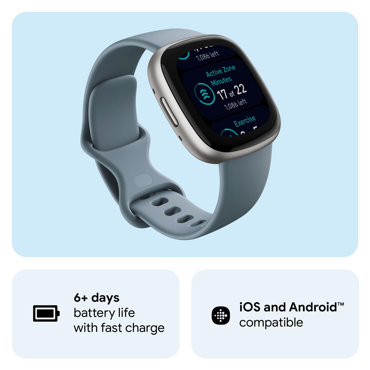 Fitbit Google Versa 4 Fitness Smartwatch with 3 Months Google Health Membership Included and up to 6 days battery life - compatible with iOS & Android, Beet Juice/Copper Rose Aluminium