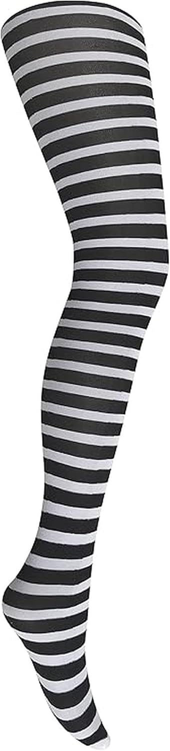 MYSASI Girls Striped Tights – Soft & Stretchy – Ages 6–14 – Perfect for School, Dance, Everyday Wear & Halloween - Kids Striped Machine washable tights - Halloween and party tights for kids