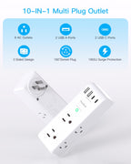 Surge Protector Outlet Extender with Rotating Plug, Multi Plug Wall Outlet