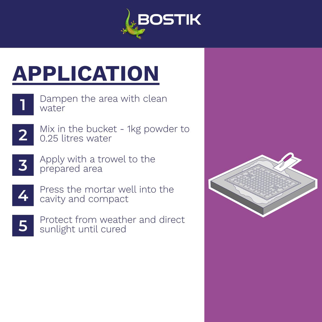 Bostik Rapid Setting Cement 2.5kg - Fast-Setting
