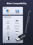 UGREEN Bluetooth 5.4 Adapter, USB Bluetooth Dongle for PC, Plug & Play