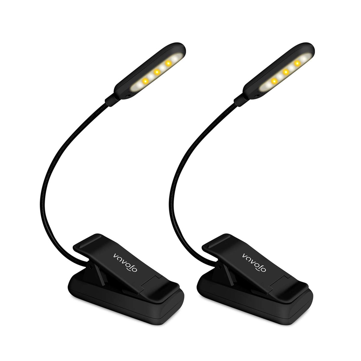 VAVOFO Rechargeable Reading Light, Clip on Book Light for Reading in Bed