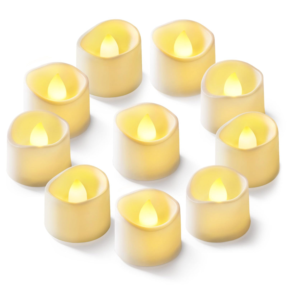 Homemory 24-Pack Flameless Tea Lights Candles Battery Operated, 200+ Hours