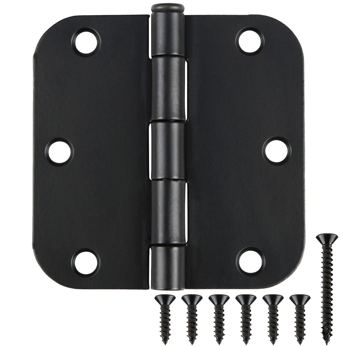 TDCHINGES Rounded Door Hinges 3.5" X 3 1/2 Inch Antique Brass 5/8" Radius