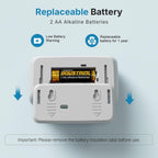 Safeliveo Carbon Monoxide Detector with Replaceable Battery, White, 2Pack