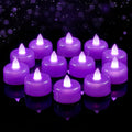 Amagic 24Pack Purple Flameless LED Tea Lights Candles Battery Operated