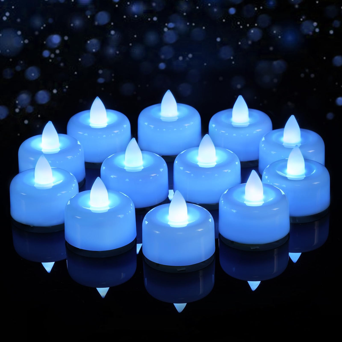 Amagic 24Pack Purple Flameless LED Tea Lights Candles Battery Operated