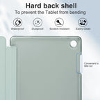 CoBak Case for Samsung Galaxy Tab A11+ Plus 11 Inch 2025/A9+ Plus 2023 - PU Leather Smart Cover with Auto Sleep/Wake for Tab A11+, Translucent Hard Shell, Multi-Viewing Angles, Orange