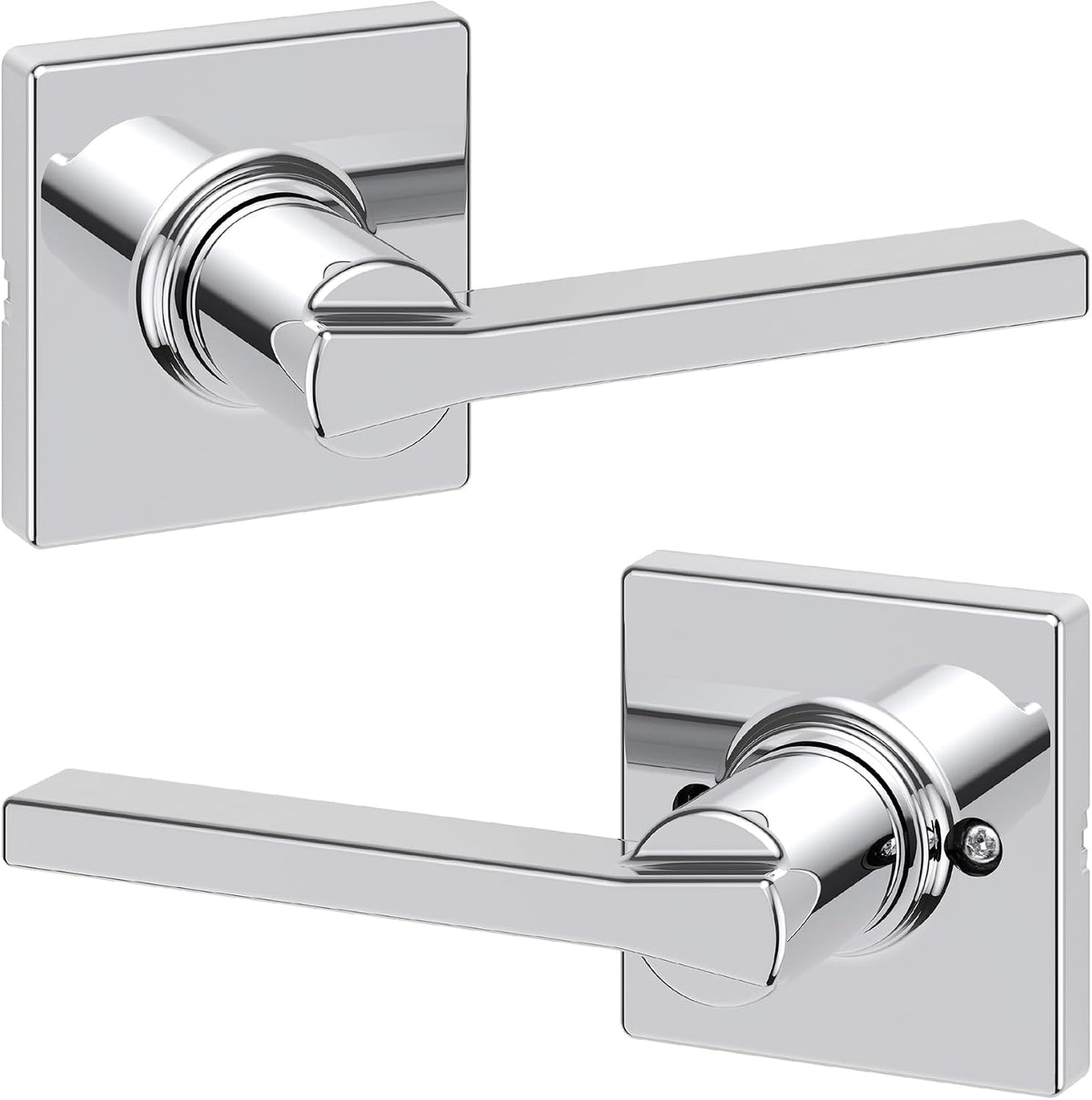 Kwikset Casey Privacy Door Lever with Lock, Matte Black