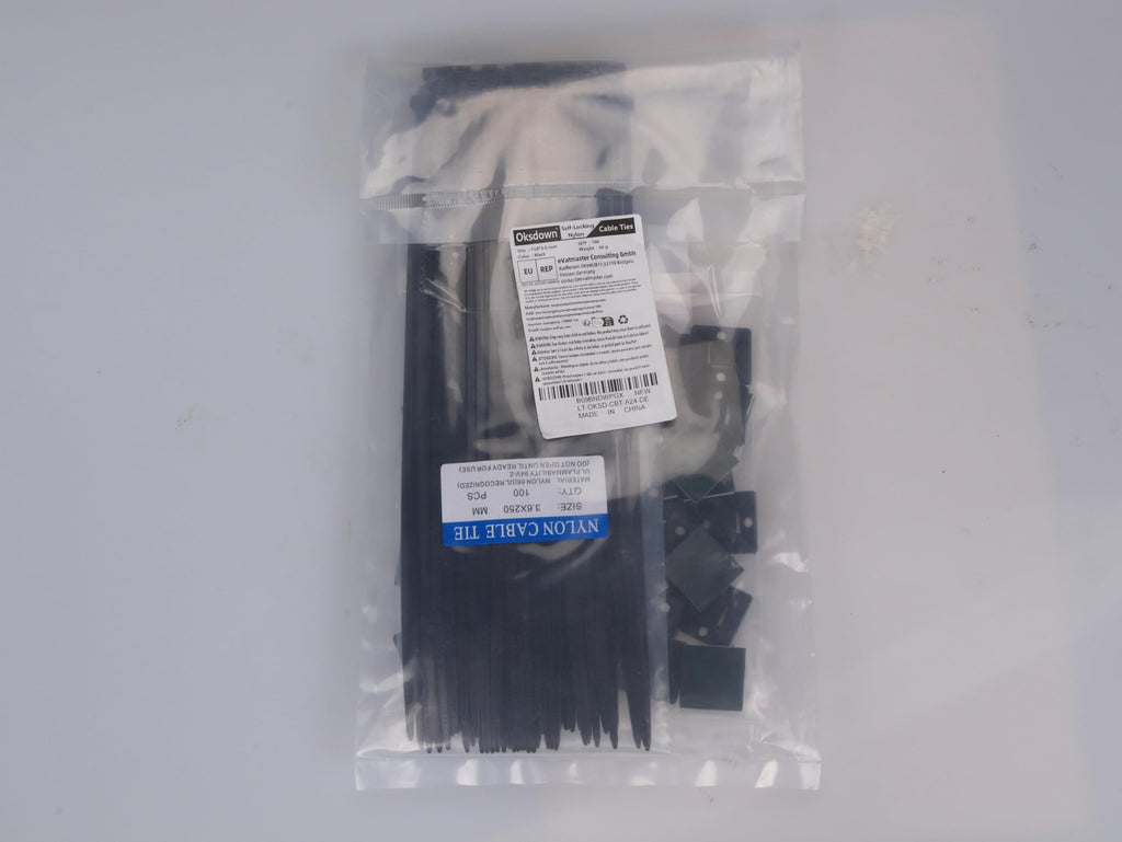 100 Pack Black Plastic Cable Ties 300mm×3.6mm Heavy Duty Strong Nylon Premium Self Locking 12 inch/30 cm Long Zip Tie Wraps