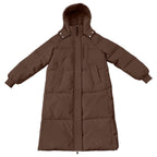 Winter Jacket Women Long With Hood, Plus Size Puffer Jackets For Women Uk,Ladies Coats And Jackets With Pockets Windproof Coats Black Parka Coat For Outdoor Hiking Travel