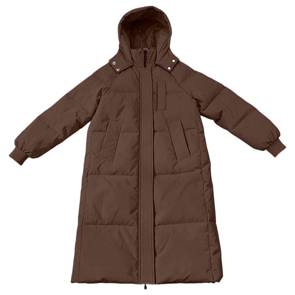 Winter Jacket Women Long With Hood, Plus Size Puffer Jackets For Women Uk,Ladies Coats And Jackets With Pockets Windproof Coats Black Parka Coat For Outdoor Hiking Travel