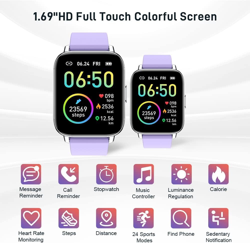 Motast Smart Watch, Fitness Tracker 1.69'' HD for Men Women