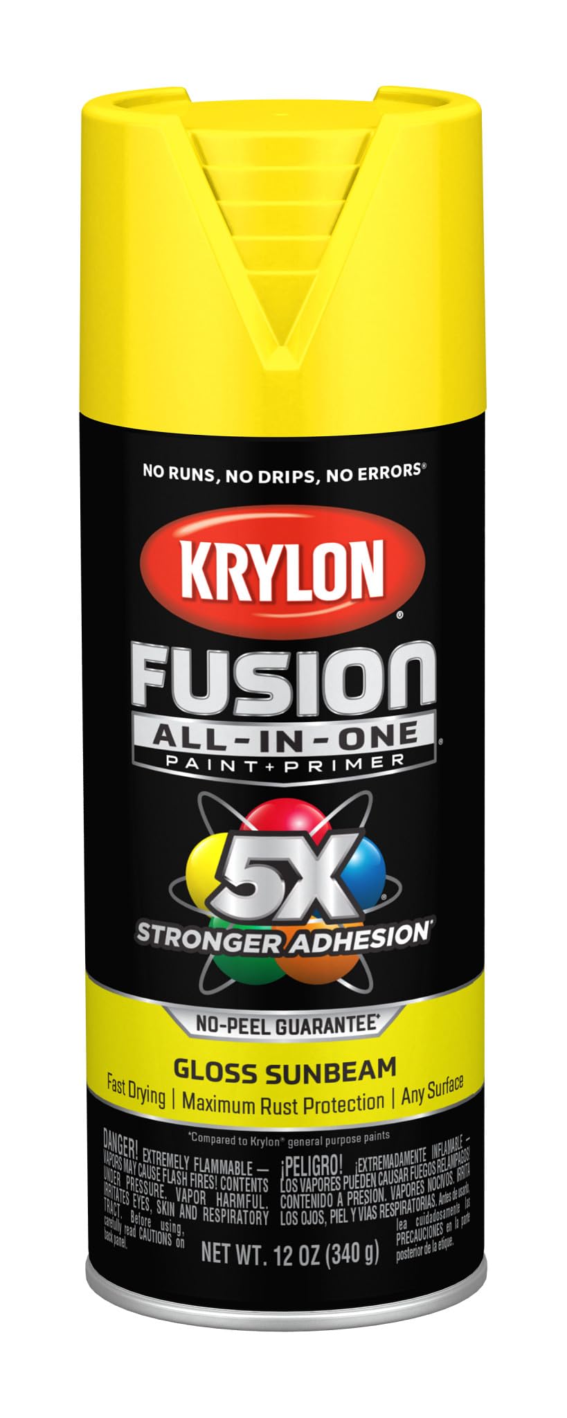 Krylon Fusion All-In-One, Metallic, Black Stainless Steel, 12 oz