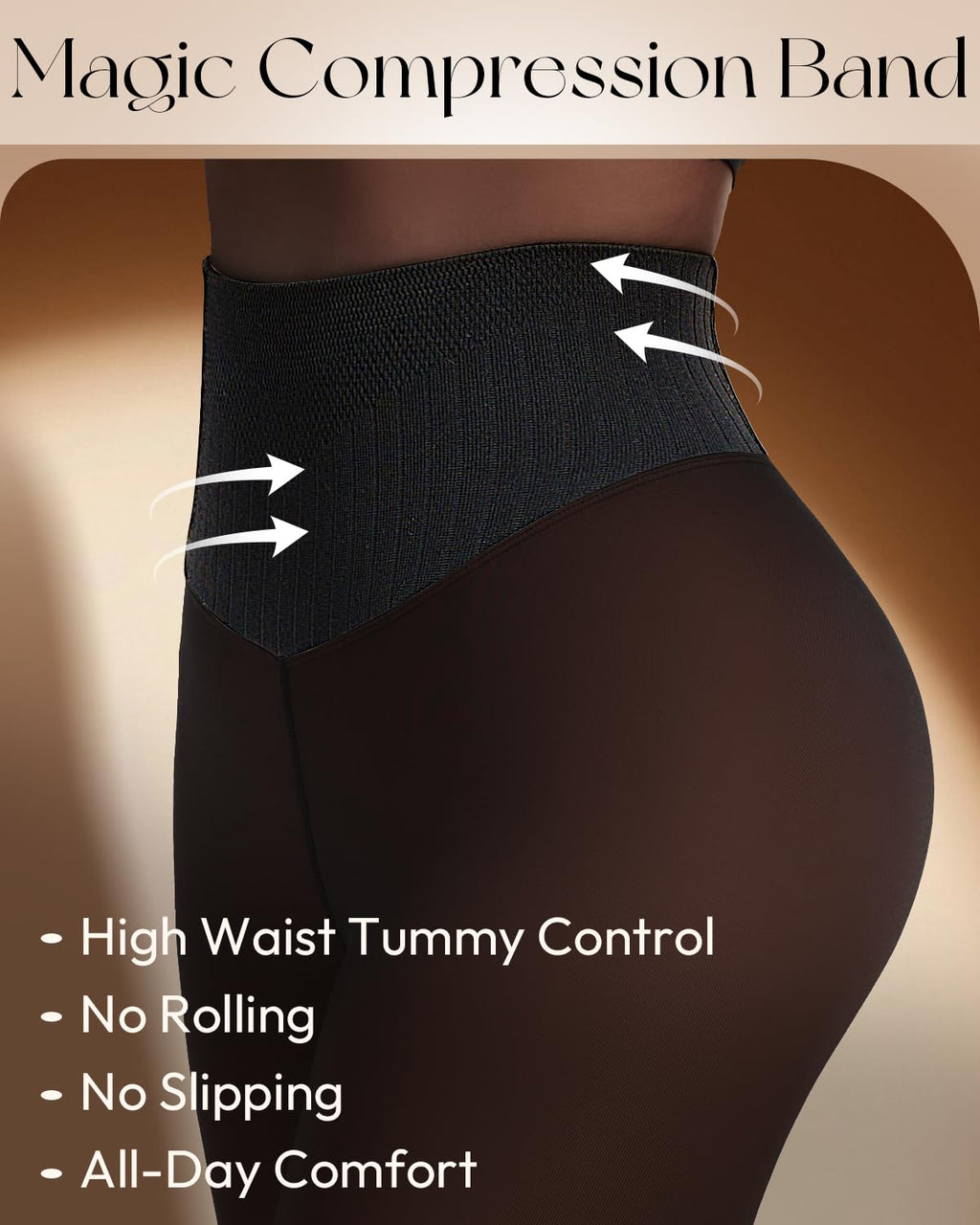 Fleece Lined Tights Leggings Women High Waist Sheer Thermal Tights