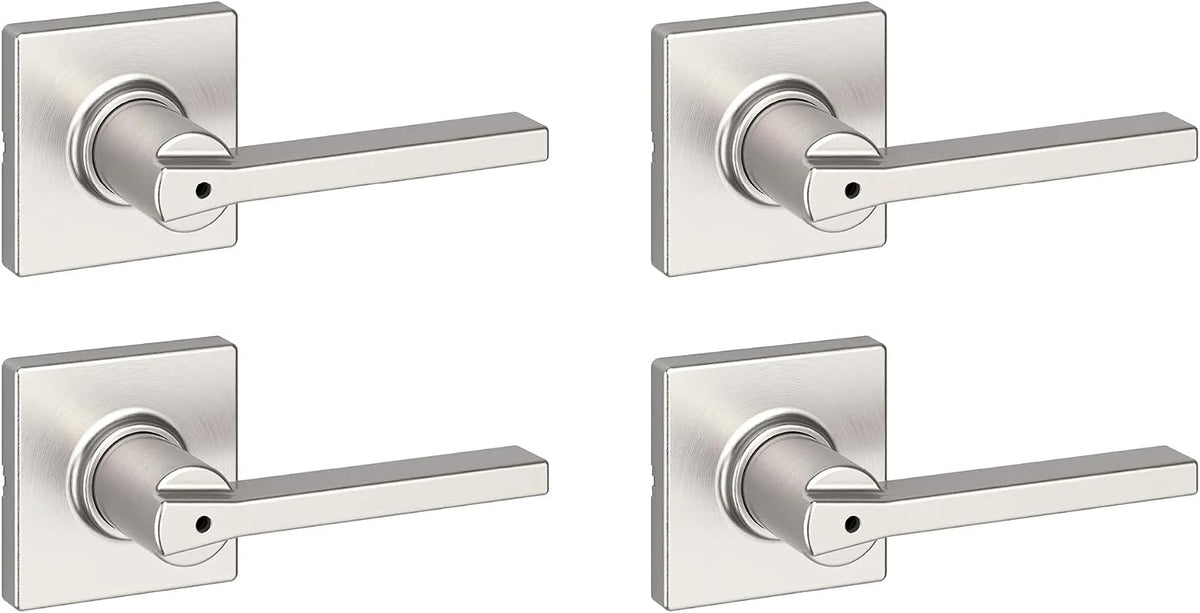 Kwikset Casey Privacy Door Lever with Lock, Matte Black