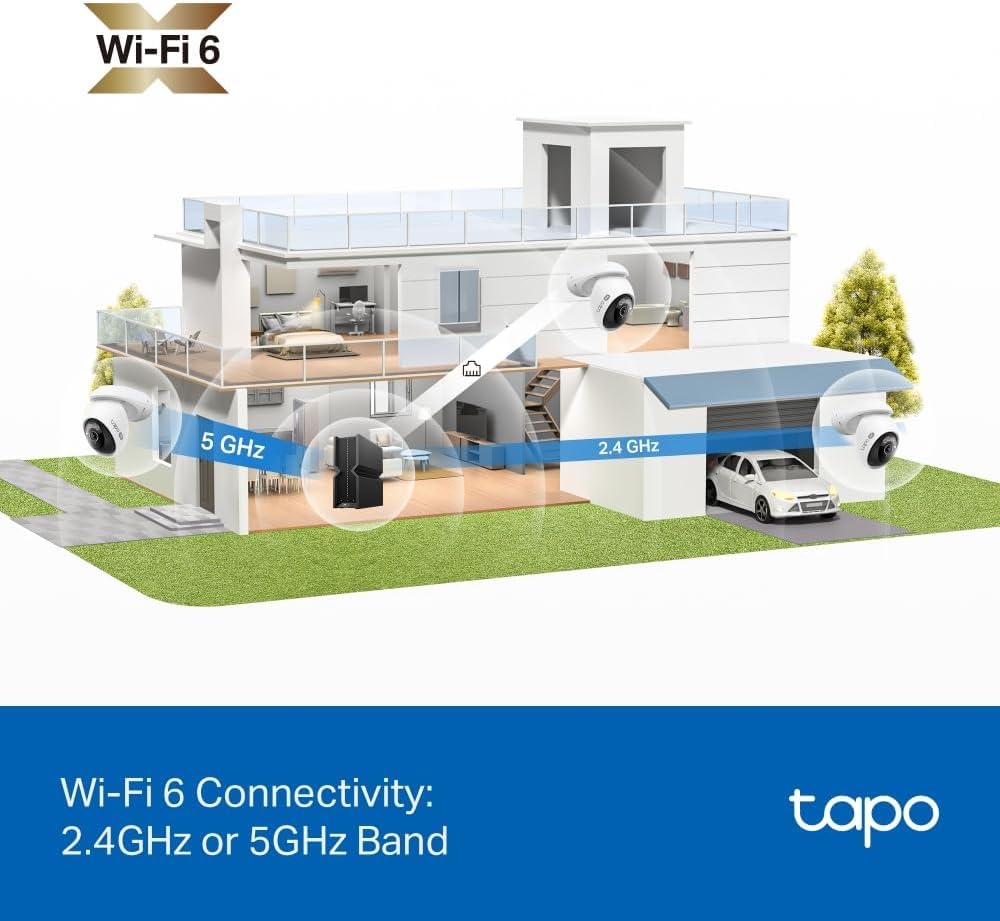 Tapo TP-Link C310 – Indoor Outdoor WiFi Surveillance Camera, 3MP Resolution, IP66 with Night Vision, Motion Detection and Instant Alarm, Control with iOS App, Android, Compatible with Alexa