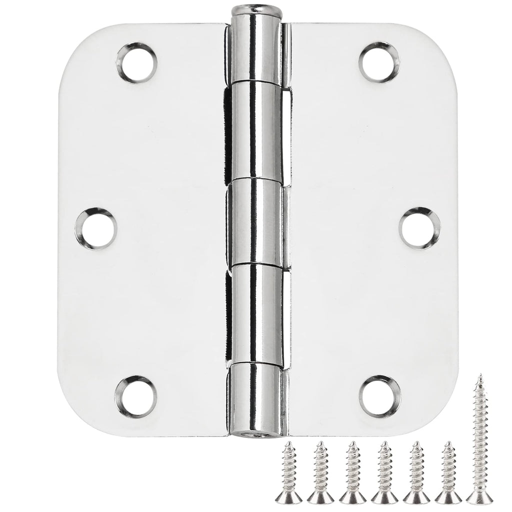 TDCHINGES Rounded Door Hinges 3.5" X 3 1/2 Inch Antique Brass 5/8" Radius