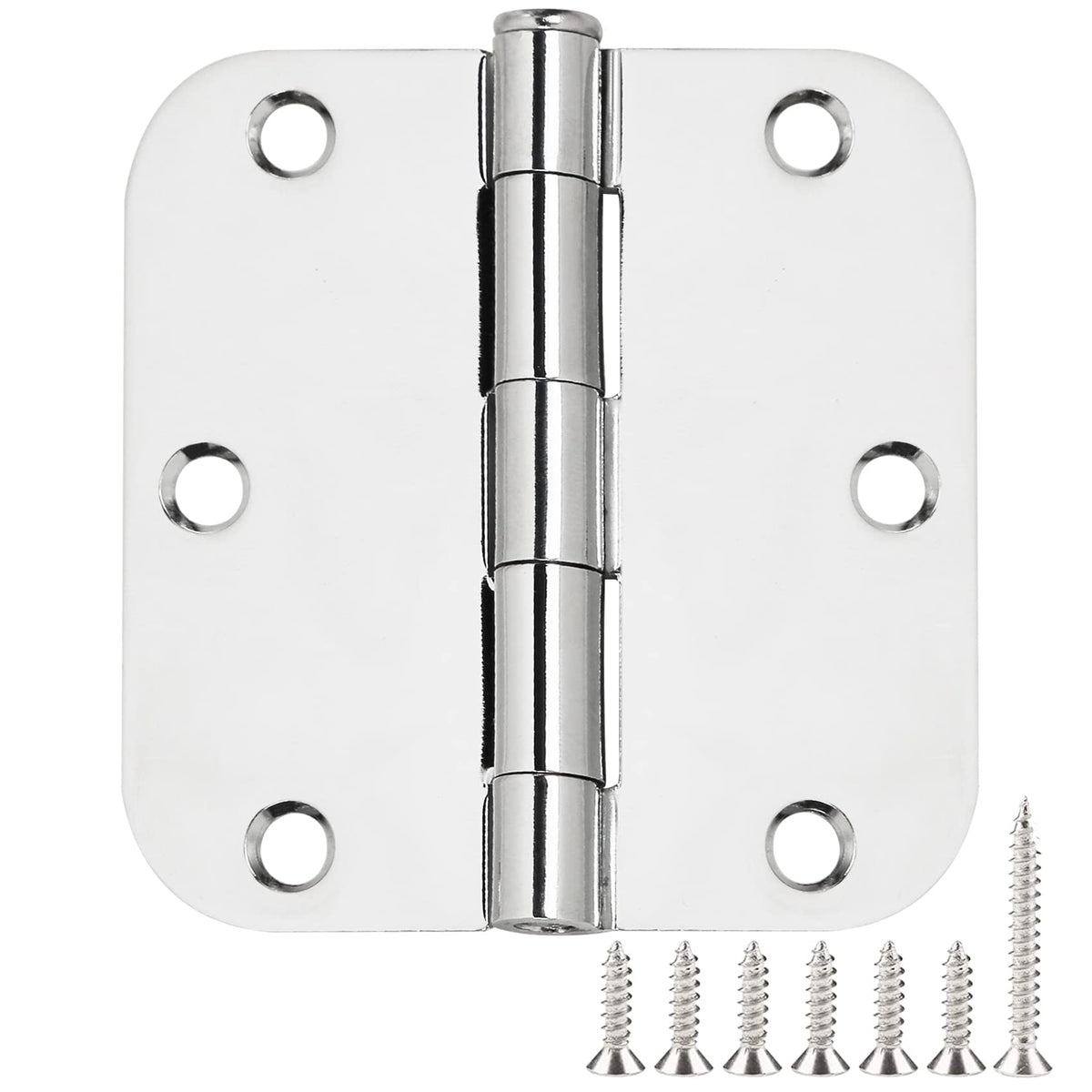 TDCHINGES Rounded Door Hinges 3.5" X 3 1/2 Inch Antique Brass 5/8" Radius
