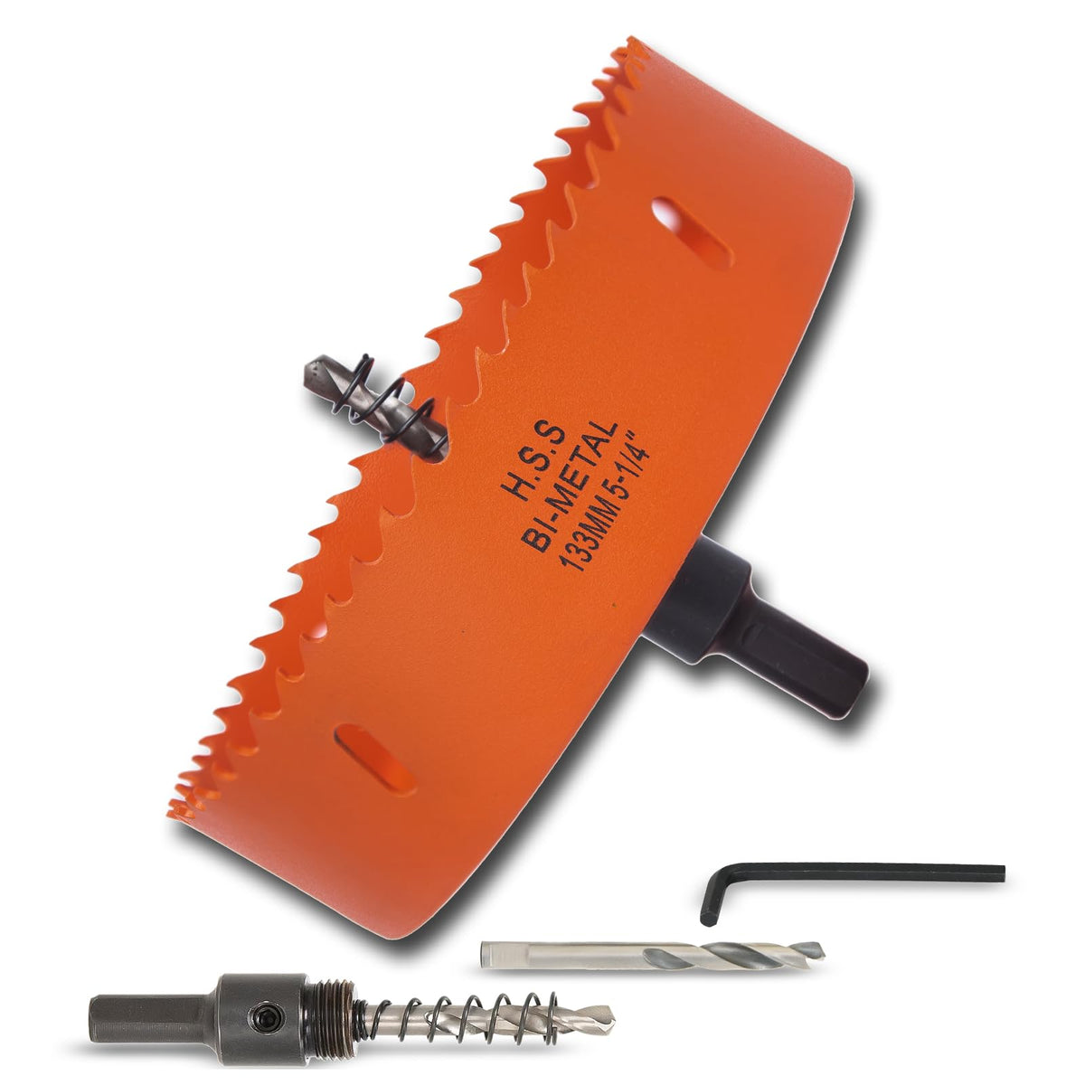 7-1/8 inch Hole Saw for Wood, Metal, Plastic & Drywall, with Arbor