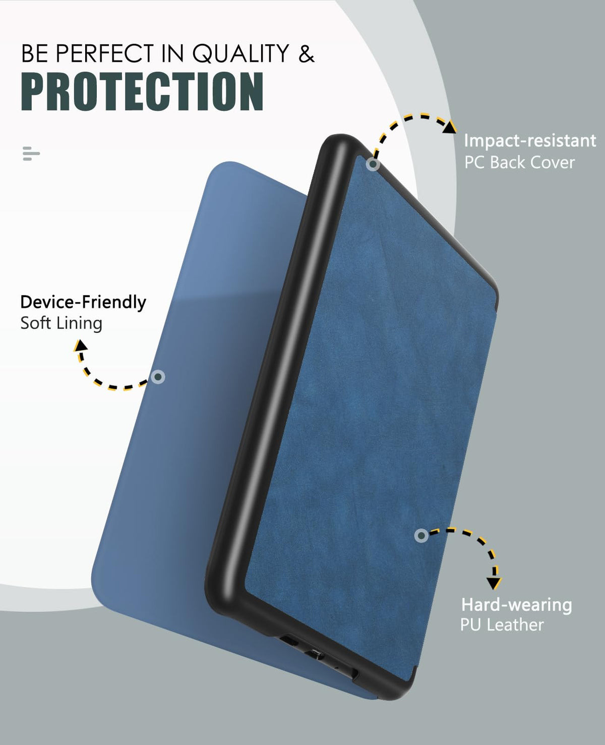 MoKo Case for 7" Kindle Paperwhite 12th Gen&Colorsoft 2024, Agave Green