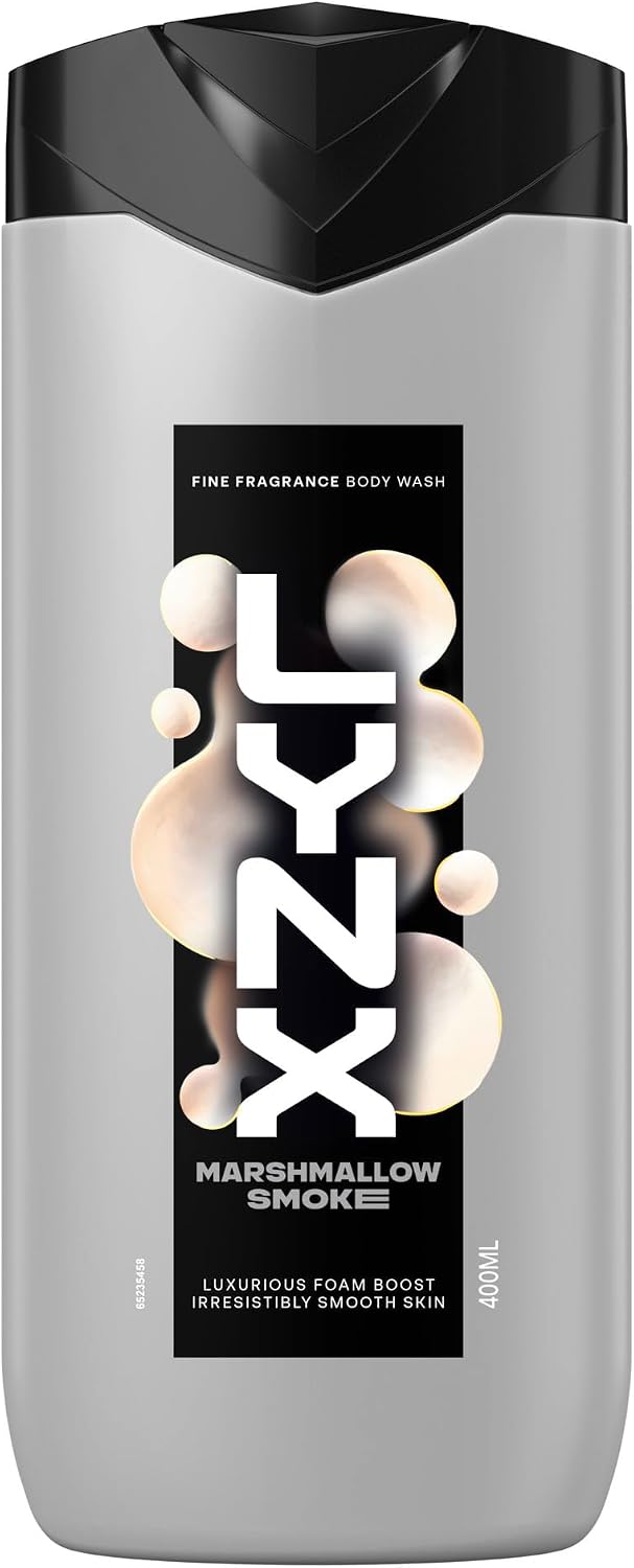 Lynx Fine Fragrance Marshmallow Smoke Premium Body Wash Shower Gel 6x 400ml