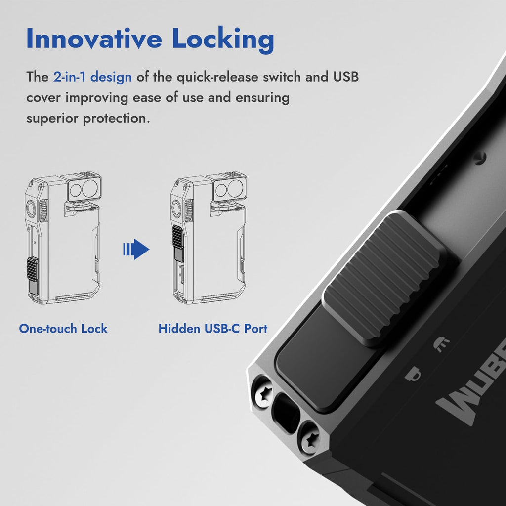 WUBEN G5 Rechargeable EDC Flashlight, Mini Flat Bright Small Flashlight