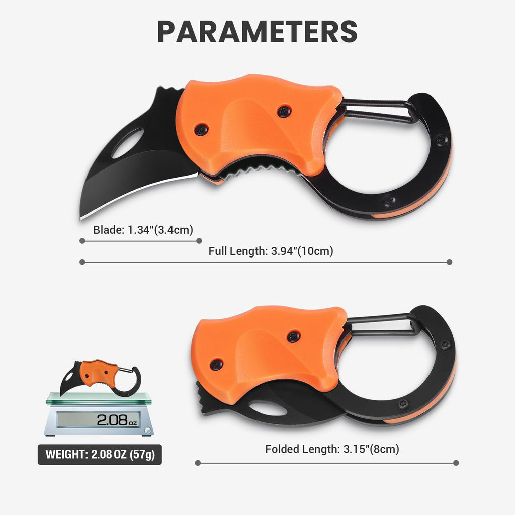 FUNBRO Small Pocket Knife, Cool Box Cutter with 1.34 Inch Sharp Blade