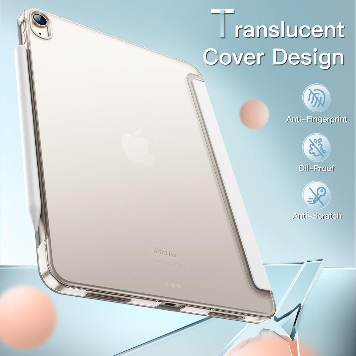 JETech Case for iPad Air 11" M4/M3/M2 & iPad Air 5/4 10.9", Black