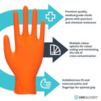 UNIGLOVES Black Pearl Nitrile Examination Gloves - Multipurpose, Powder Free and Latex Free Disposable Gloves - Box of 100 Gloves, Black, Large (GP0034)
