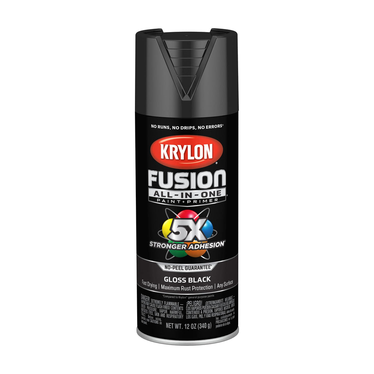 Krylon Fusion All-In-One, Metallic, Black Stainless Steel, 12 oz