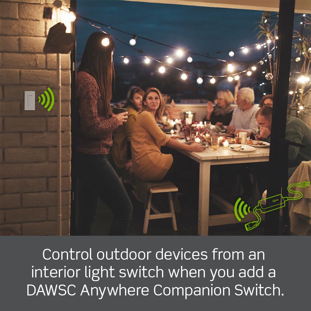 Leviton Decora Smart Switch, Wi-Fi, D315S-1RW, White