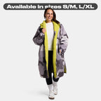 OHS Adults Drying Robe, Water-Resistant Changing Robe Gifts for Women Comfy Sherpa Privacy Robes for Women Men, Stay Dry Jacket Swimming Camping Drying Robes - S/M, L/XL