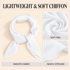 WESTEND CHOICE Square Chiffon Scarves Women's Neck Scarf 50s Retro Bandana