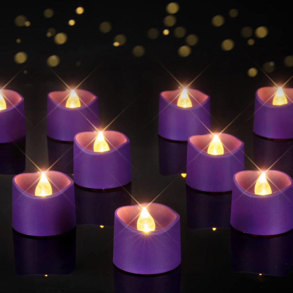 Homemory 24-Pack Flameless Tea Lights Candles Battery Operated, 200+ Hours