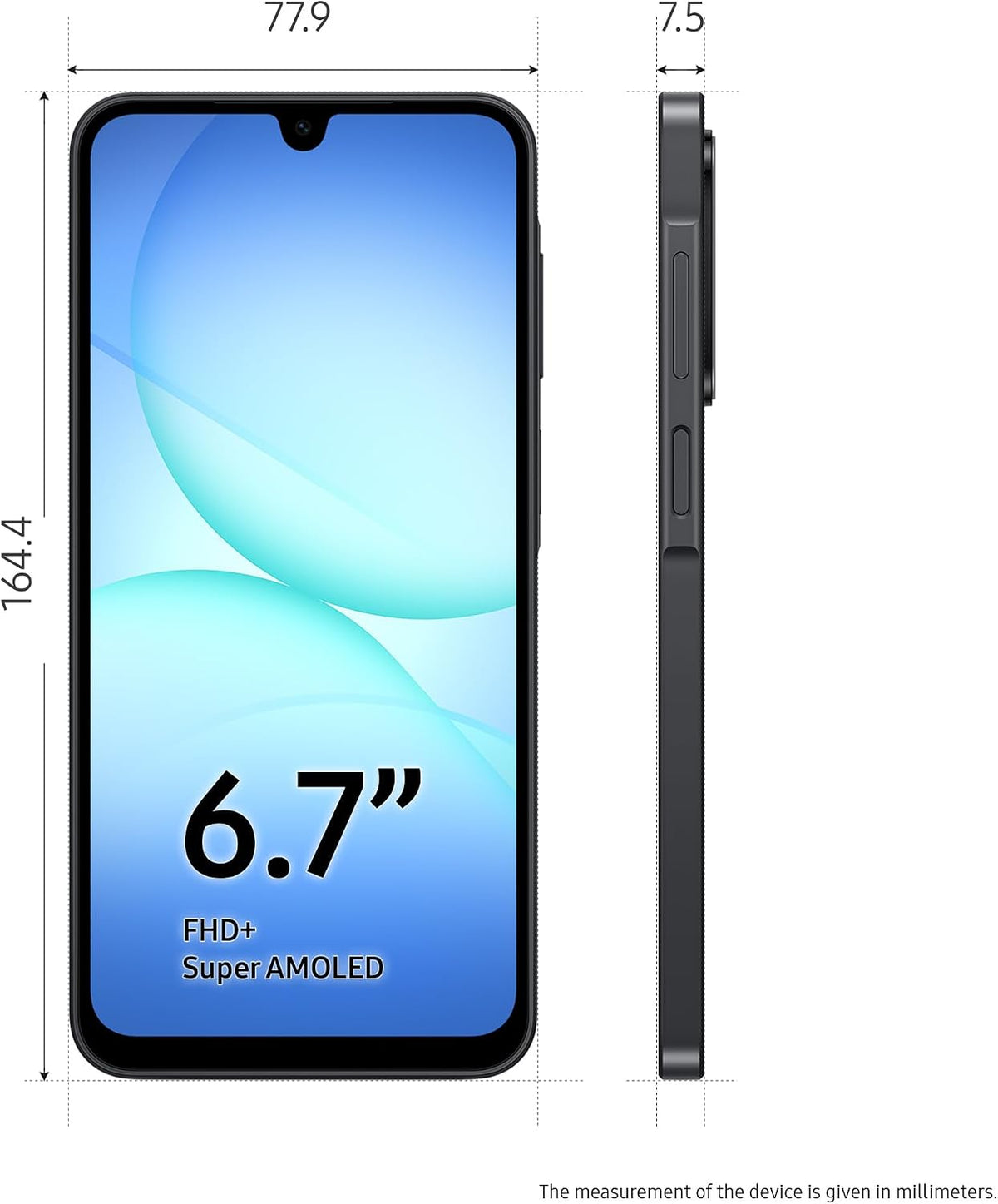 Samsung Galaxy A17 5G, AI Smartphone, Slim 7.5mm Frame, Large Screen, 50MP Camera, 128GB Storage, 4GB Memory, 5000 mAh Battery, Black, 3 Year Extended Warranty (UK Version)