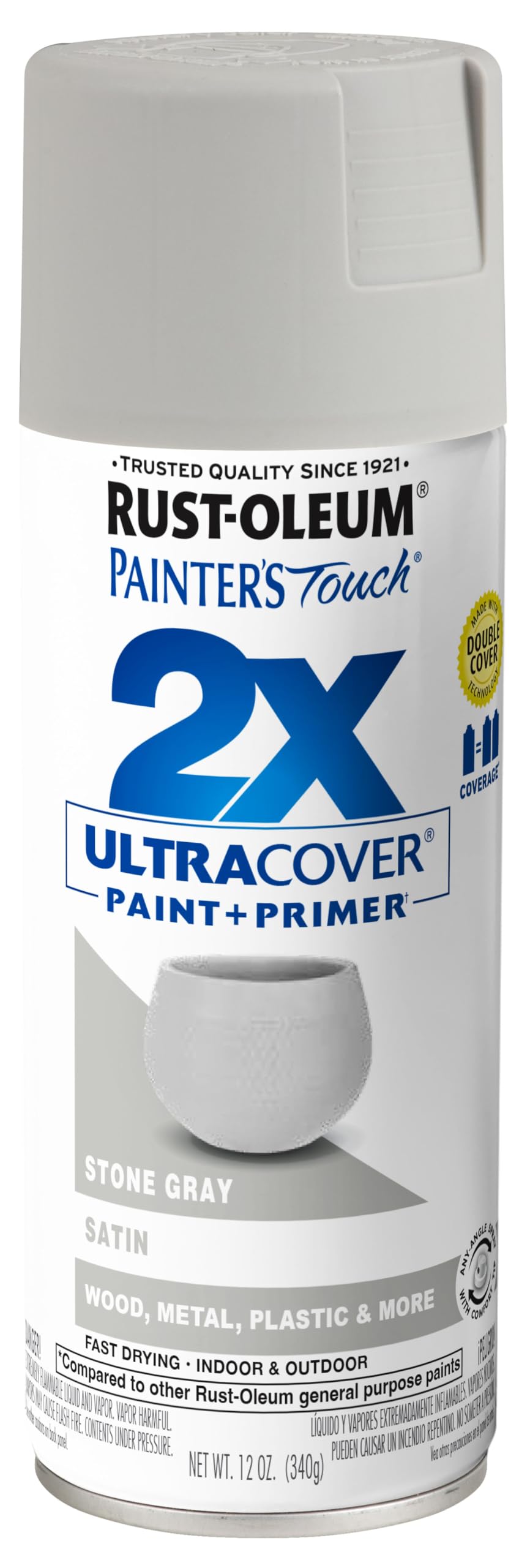 Rust-Oleum 334023-6PK Painter's Touch 2X Ultra Cover Spray Paint, 12 oz, Gloss Almond, 6 Pack
