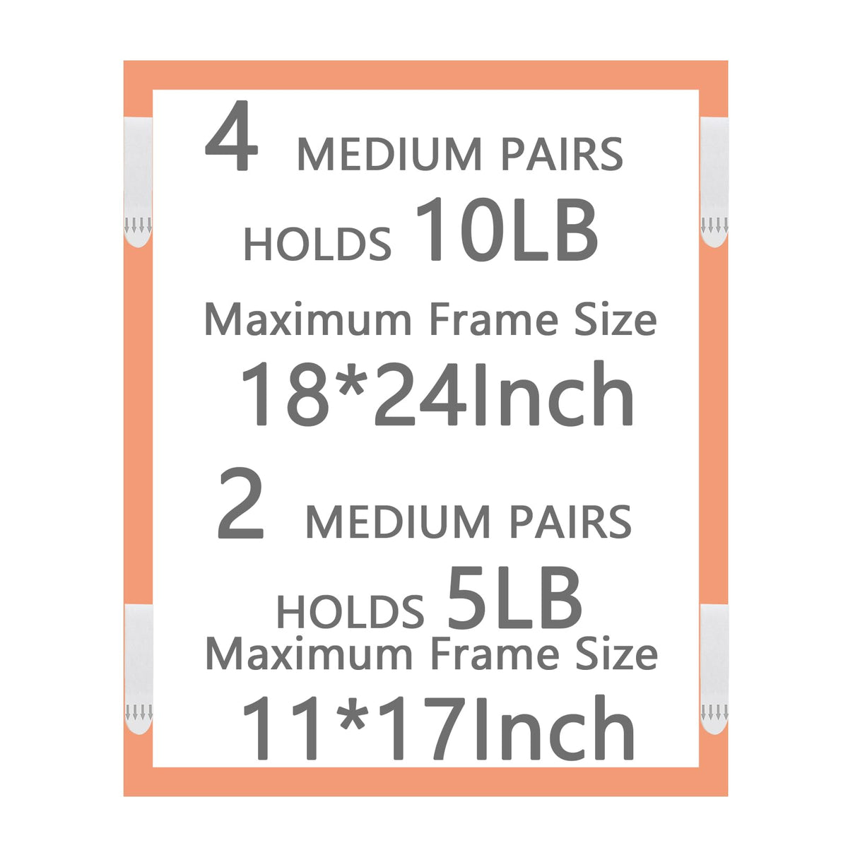 Gisde Large Picture Hanging Strips Heavy Duty, 16-Pairs(32 Strips) Sticky Picture Hangers for Walls No Damage Wall Picture Hangers Without Nails Refill Adhesive Poster Strips