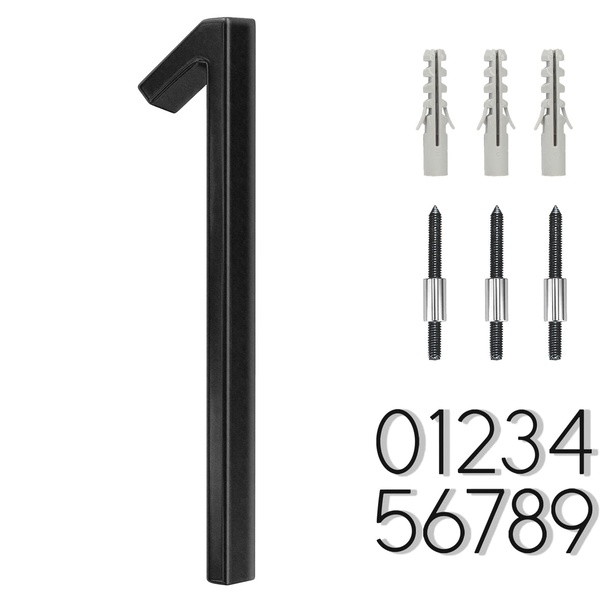 5" Stainless Steel Floating House Number, Metal Modern House Numbers (0)