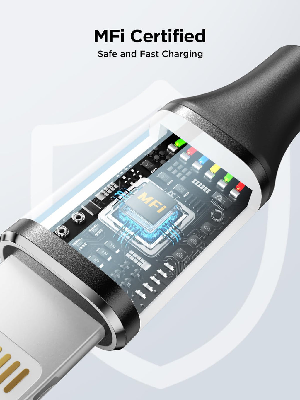 Aioneus iPhone Charger Cable 1M, MFi Certified Lightning Cable Fast iPhone Charging Cable Nylon Braided USB iPhone Charger Lead for iPhone 14 13 12 11 Pro Max XR XS X Max 8 7 6s Plus SE, iPad