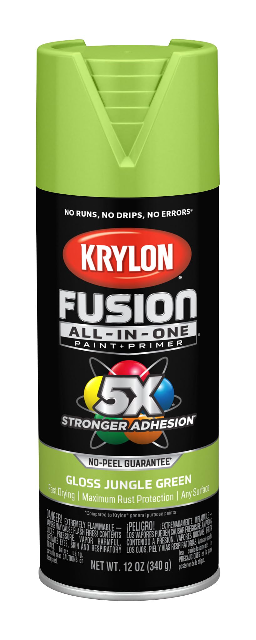 Krylon Fusion All-In-One, Metallic, Black Stainless Steel, 12 oz