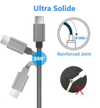 USB C Charger Cable 3M 2Pack Type C Charger Fast Charging 3A Lead Braided for Samsung Galaxy S23 S22 S21 S20 S10 S9 S8 A12 A13 A20e A21s A53 A70,Google Pixel 7 6,Huawei P30 P40,Sony Xperia,Switch,PS5