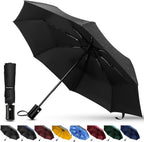 TechRise Umbrella, Compact Strong Windproof Automatic Umbrellas, Folding Lightweight, Portable Travel Golf Umbrella for Rain