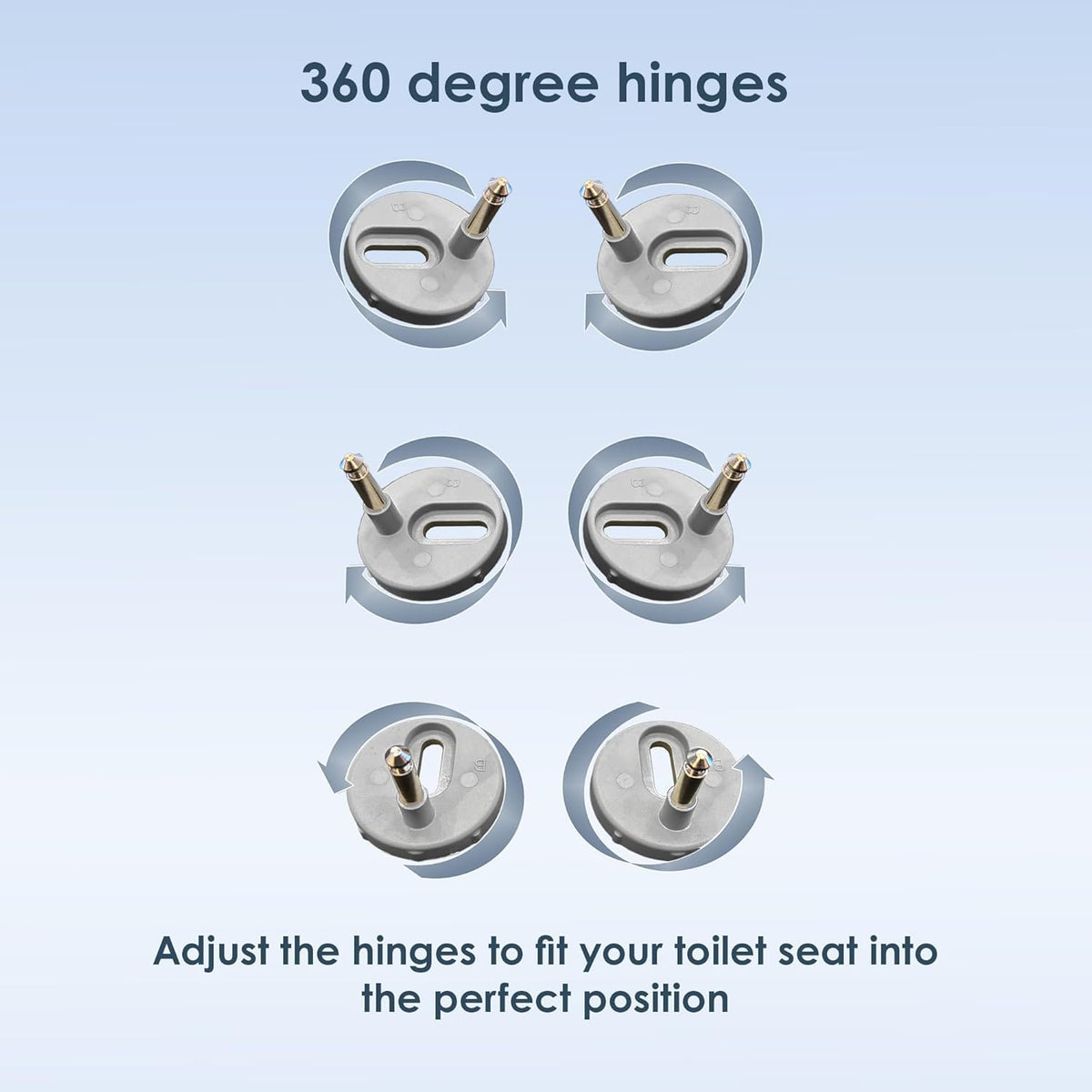 AQUALONA® Premium Thermoplastic Toilet Seat Soft Close Hardwearing Seat with Two Button Hinge Release D Shaped Easy to Clean Simple Installation Top and Bottom Fittings (Blue - D Shape)