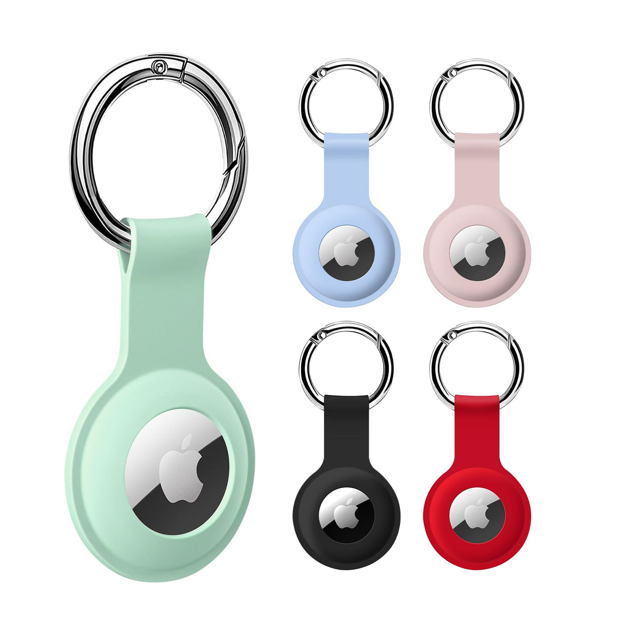 COLORCORAL AirTag Holder Case- Silicone Case for AirTag Keyring Apple 2&1